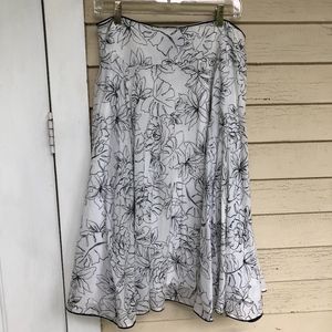 JONES NEW YORK cotton floral skirt/PRETTY
